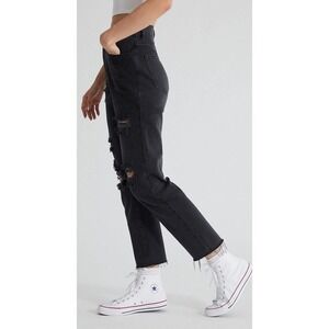 PacSun High Rise Straight Distressed Jeans – Gray‎ -28